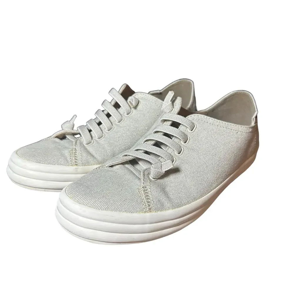 Camper Hoops 200604 light tan color cotton fabric sneakers size 41 US 10